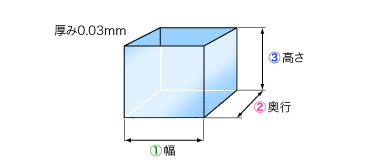 角底袋の寸法画像