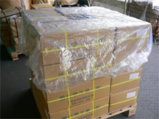 安定した製品に被せた状態